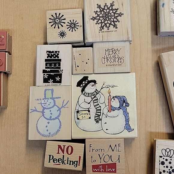 Stampin Up lot of 18 Christmas stamps and ink pads (set D) - Picture 5 of 9
